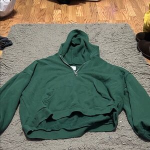 Green Women's Hoodie Sweater